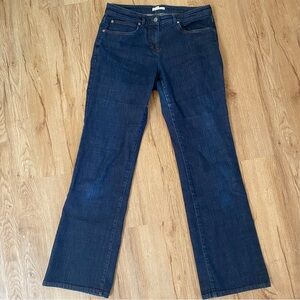 Eileen Fisher dark wash boot cut jeans, sz S
